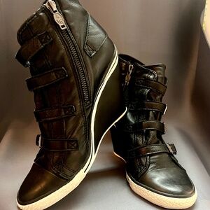 ASH LIMITED, LEATHER THELMA PLATFORM SNEAKERS | WOMEN 40